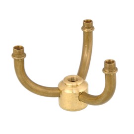 B&P Lamp® Solid Brass 3-Arm Cluster Body