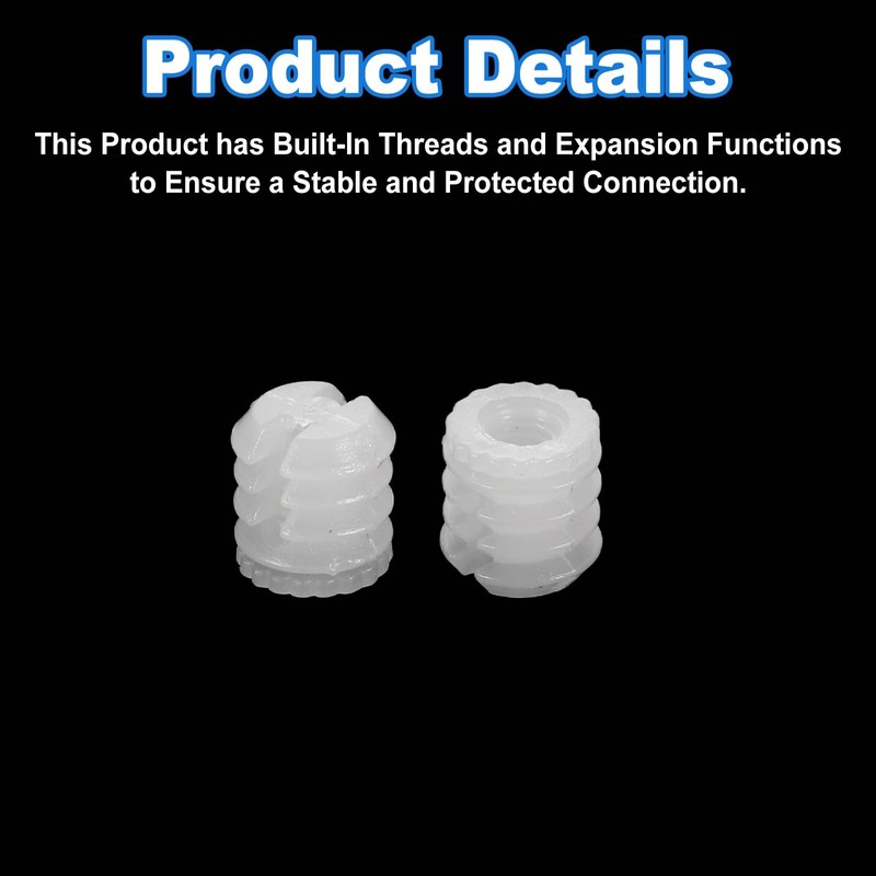 sourcing map 200Pcs 0.34"x0.38" Hinge Dowels, Plastic Dowel Insert with