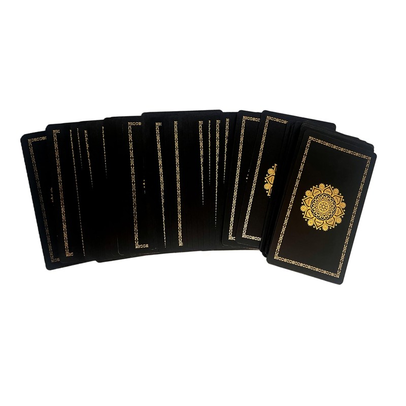 Vieux Monde Express Gold Foil Tarot Deck | Premium Waterproof