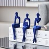 Octdays Blue Thinker Statue for Home Decor Modern Minimalist Sculpture