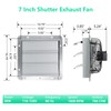 Aibabcue Shutter Exhaust Fan,7 inch Wall Mount Vent Fan with