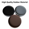 Set of 4 Round Rubber Non-Slip Furniture Coasters for Carpet