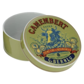 BIA Cow's Head Camembert Baker and Cover, Green/Blue and Red