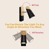 LMINGHON Matte Black Wall Sconces, LED Wall Lamp with On/Off
