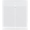 JAM PAPER Plastic Envelopes with Button & String Tie Closure