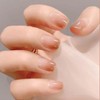 Nail Tips Short Set of 24 False Nails Gradient Glitter