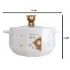 Ceramic Whimsical Honey Bees Bear 30oz Noodle Dessert Food Bowl