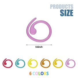 SimautHawk 30PCS Metal Stitch Markers Helical-Shaped Crochet Markers Ring Multicolor Crochet Locking Markers for DIY Craft Project Knitting and Crocheting(Multicolor) (30)