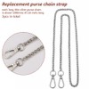 CABODYALS 3Pcs Bag Strap Replacement Silver Chain Long Thin Purse