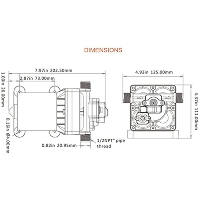 SEAFLO 42-Series 12V 3.0 GPM RV Marine Water Pump