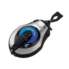 TAJIMA Chalk Line - Chalk-Rite Dura Chalk Box with Ultra Thin 0.5mm Snap Line & Integrated Handle Release - CR402S