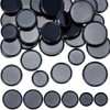 BENECREAT 33Pcs Black Book Binding Discs, 3 Size ABS Plastic