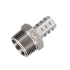 sourcing map Stainless Steel Barbed Fitting 3/4" NPT Male to