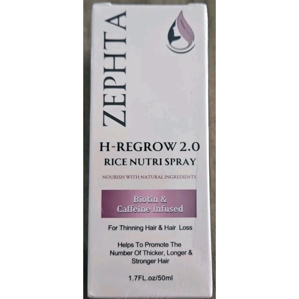 Zephta NIB Zephta H-Regrow 2.0 Rice Nutri Spray 1.7 oz.