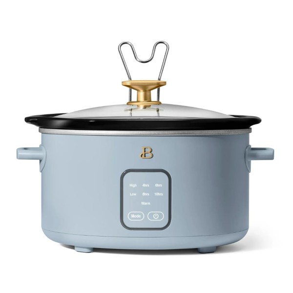 Beautiful 4-Quart Slow Cooker with Touch-Activated Display, Programmable Digital Controls,