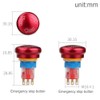 CLDIY Metal Emergency Stop Button Switch 16 mm 5 A/5-250
