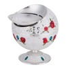 Portable Mini Ashtray Metal Round Ball Stamped Pattern Gift Decoration