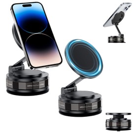 SHANGFEI 2PCS Thirsix Phone Mount Holder,2026 Upgraded Vacuum Magnetic Car Phone Holder,360°Adjustable Magnetic Phone Holder for Car for All Phone