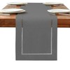 BAZIOE Linen Table Runner Gray Table Runner Washable Modern Table