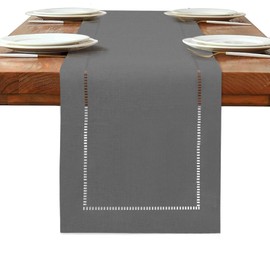 BAZIOE Linen Table Runner Gray Table Runner Washable Modern Table Runner Linen for Kitchen Dining Table Decoration,Restaurant,Christmas Party 13x72Inches