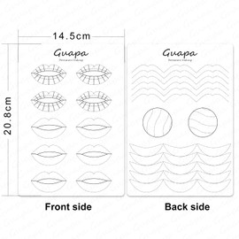 Pack of 4 Practice Skin for Lip Tint and Lip Blush, Artificial Skin, Training Pad for Semi-Permanent Lip Makeup Beginners (4 Pieces White Pad)