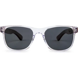 GOWOOD Sunglasses for Men & Women Wood | Premium Real Walnut Wooden Temples & Clear Acetate Frame | Polarized Cat3 CE UV400 Protective Lenses (black)