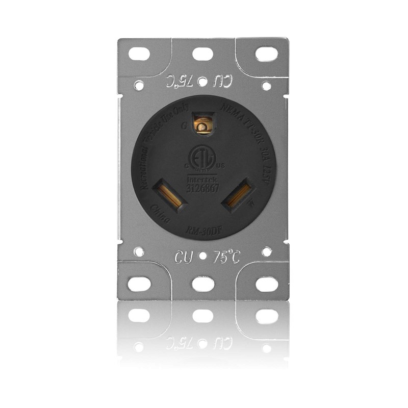 RVMATE NEMA TT-30R Receptacle, 30 Amp RV Outlet, 125 Volt