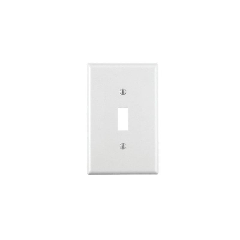 Leviton 1-Gang Toggle Device Switch Wallplate, Midway Size, Thermoset, Device