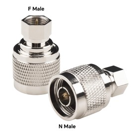 BOOIBRIE 2-Pack N Type to F-Type Coax Connector N Male to F Male RF Coaxial Adapter N-Type Male to F Type Male Antenna Adapter for Antenna Booster Systems WiFi Radios