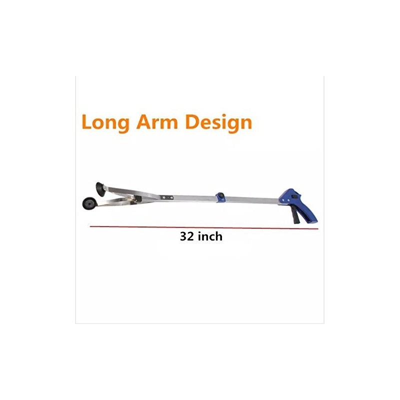 [New Version] 2 Pack Foldable Reacher Grabber Tool, Long 32"