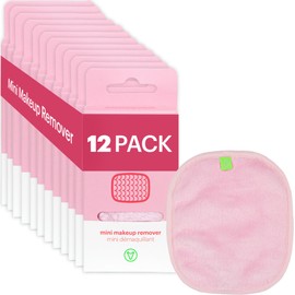 Reusable Makeup Remover Pads by Afterspa, Face Towels, Mini Eye Makeup Remover Wipes, Vegan, Cruelty Free, Small, Pack of 12