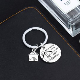 MADHAHEFU New Home Keyring First Home Gifts Housewarming Gifts for Men Women New Home Present Jewellery