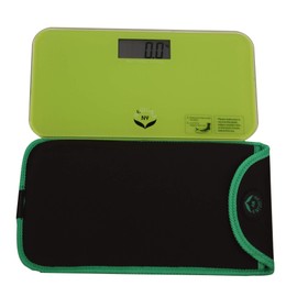 NEWLINE NY NewlineNY Green Mini Bathroom Travel Scale with Protection Sleeve, SBB0719MLG+101BG