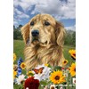 Golden Retriever - Best of Breed Spring Flowers Garden Flag
