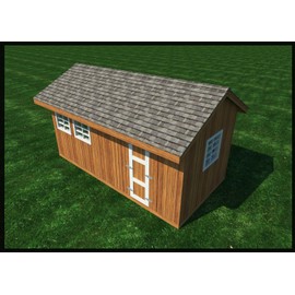 Gable Roof Design Shed Plans 10' x 20' - Backyard Utility House