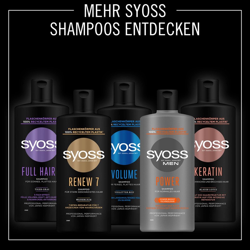Syoss Full Hair 5 (440 ml), Volume Shampoo for Thin