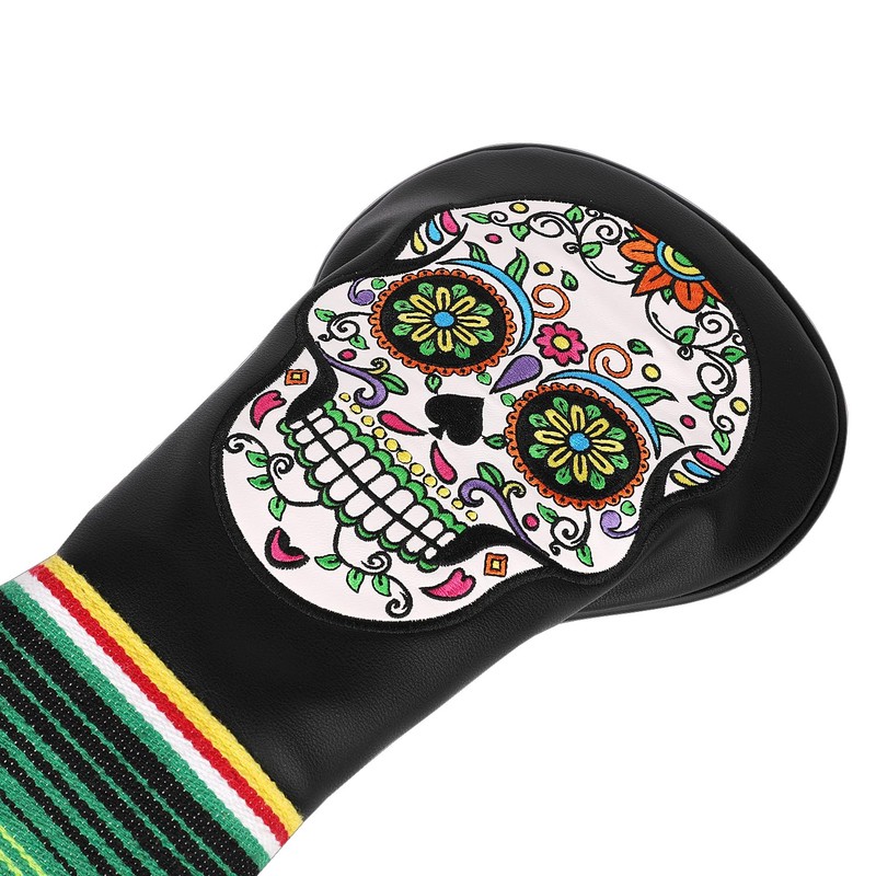 SHABIER Black Golf Driver Headcover with Skull Design for Golf