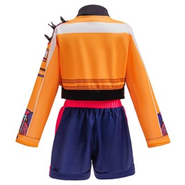 Tangsenyu Kids Rumi Costume for Girls Pop Singers Outfit Include Jacket T-shirt and Shorts