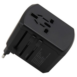 MC Power Travel Adaptor for 150 Countries, Wide Range Input, Automatic Output Voltage Adjustment, 3 x USB-A + 1 x USB-C
