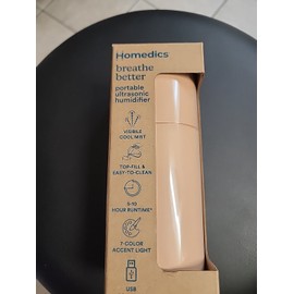 HoMedics Breathe Better Personal Portable Ultrasonic Humidifier USB Powered