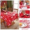 SASTYBALE Christmas Plastic Tablecloth Rectangle, Waterproof Vinyl Christmas Table Cloth