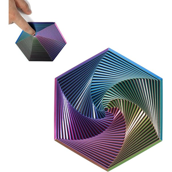 3D-Printed Fractal Fidget Hexagon,Fractal Fidget Hexagon,3D Printed Infinity Cube for
