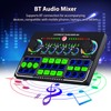 Live Sound Card Audio Mixer Recording Desktop Singing BT Power