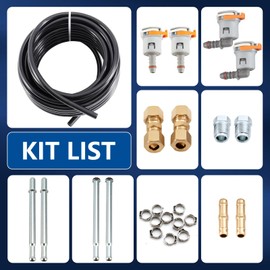 Automotive 25 Feet Nylon Fuel Line Tubing Replacement Fuel Line Repair Kit 3/8 in (10mm) FLK-38