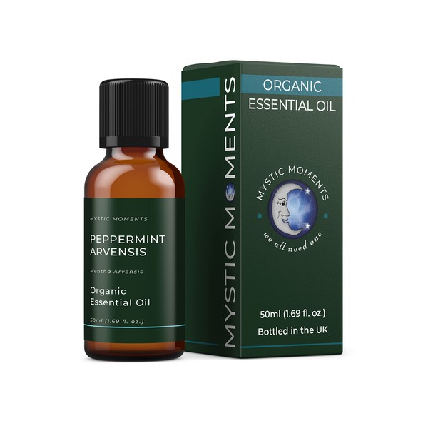 Mystic Moments Peppermint Arvensis Organic Essential Oil - 50 ml - 100% Pure
