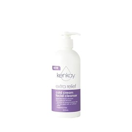 Kenkay Extra Relief Cold Cream Facial Cleanser - 325ml Pump Bottle | Gentle Soap-Free Cleansing for Dry, Eczema-Prone Skin