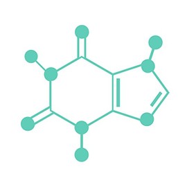 Applicable Pun Caffeine Molecule Coffee Energy - Chemical Compound Skeletal Formula - Vinyl Decal for Outdoor Use on Cars, ATV, Boats, Windows and More - Mint 6 inch