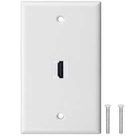 tunghey HDMI Wall Plate 4 Port, HDMI Wall Plate Female-Female Compatible with HDMI Devices (1HDMI)