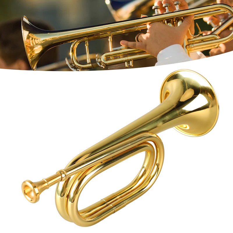 Military Style Trumpet C Key Brass Easy to Play Trumpet