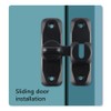 FIREFLYWEB Flip Door Latch Black 180 Degree Heavy Duty Bar
